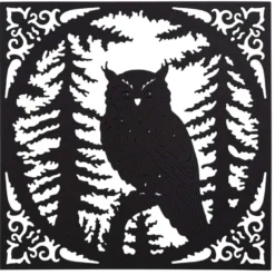 Stanzschablone, Eule im Wald, 14cm x 14cm, 1 Stück