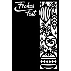Stanzschablone, Frohes Fest 4, 14,5cm x 9,5cm