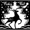 Stanzschablone, Frohes Fest 5, 14cm x 14cm