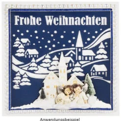 Stanzschablone, Frohe Weihnachten 3, 14cm x 14cm, passend für gängige Stanzmaschinen