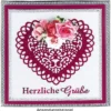 Stanzschablone, Herz, 10,2cm x 8,8cm