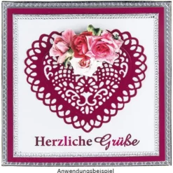Stanzschablone, Herz, 10,2cm x 8,8cm