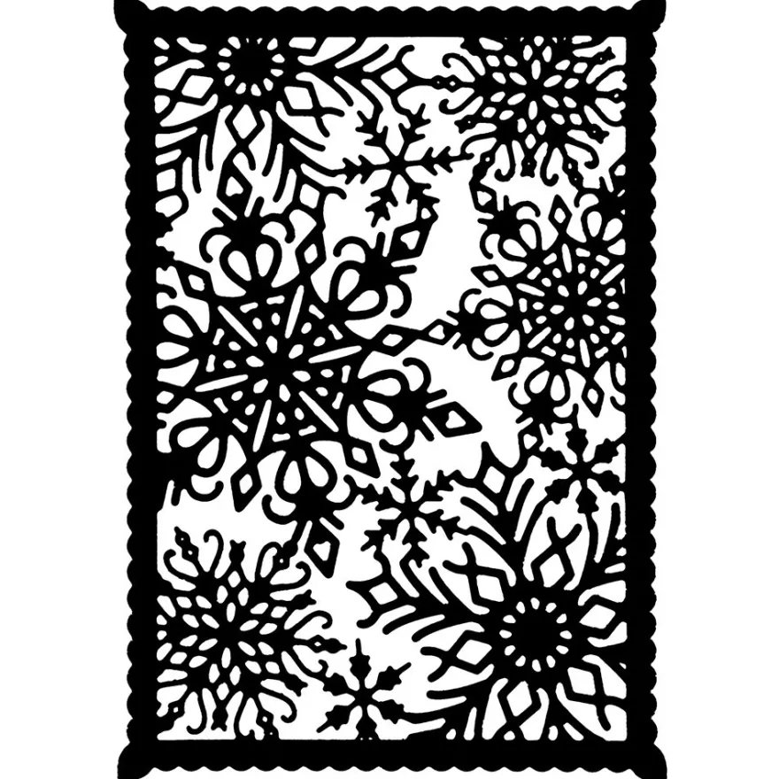 Stanzschablone, Kartenaufleger Eiskristallzauber, 13,1cm x 9,4cm