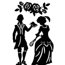 Stanzschablonen, Barock-Dame & -Herr, 3 Stück