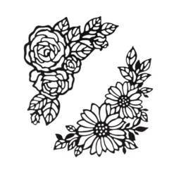 Stanzschablonen, Blumenecken, 2 Stück