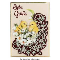 Stanzschablonen, Blumenecke & Alles Liebe/Gute, 6 Stück