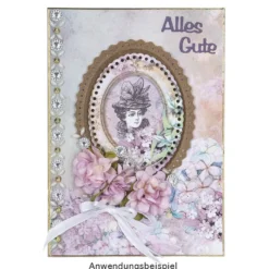 Stanzschablonen, Blumenstrauß & Aufleger, 9 Stück