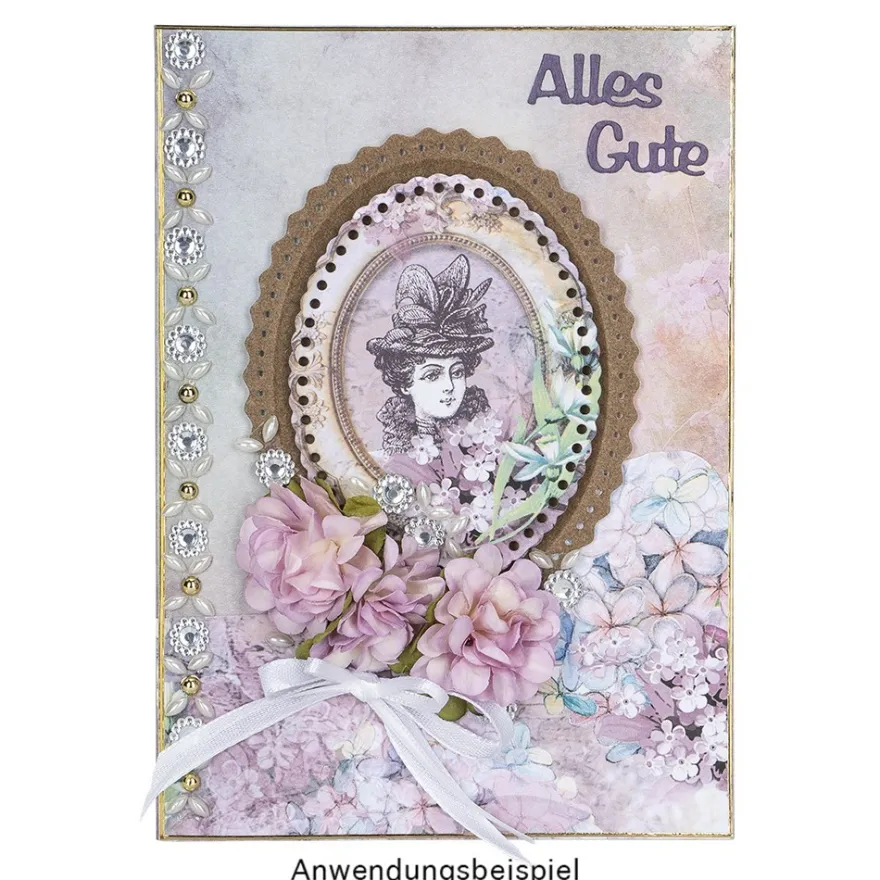 Stanzschablonen, Blumenstrauß & Aufleger, 9 Stück