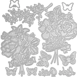 Stanzschablonen, Blumensträußchen, 11 Stück