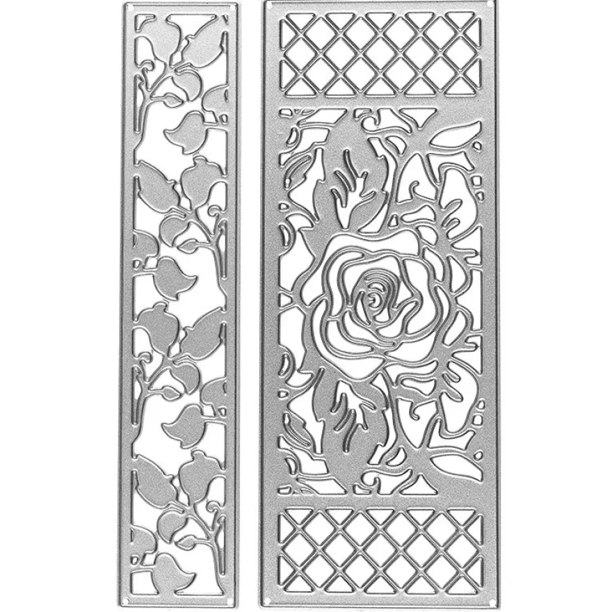 Stanzschablonen, Bordüren 1, 1: 13,4cm x 2,6cm, 2: 13,4cm x 5,7cm, 2 Stück