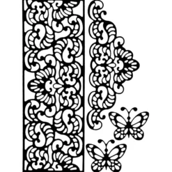 Stanzschablonen, Bordüren & Schmetterlinge, 4 Stück