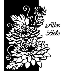 Stanzschablonen, Dahlien, 3 Stück