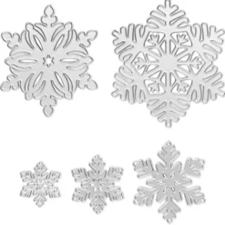 Stanzschablonen, Eiskristalle 1, 5 Stück