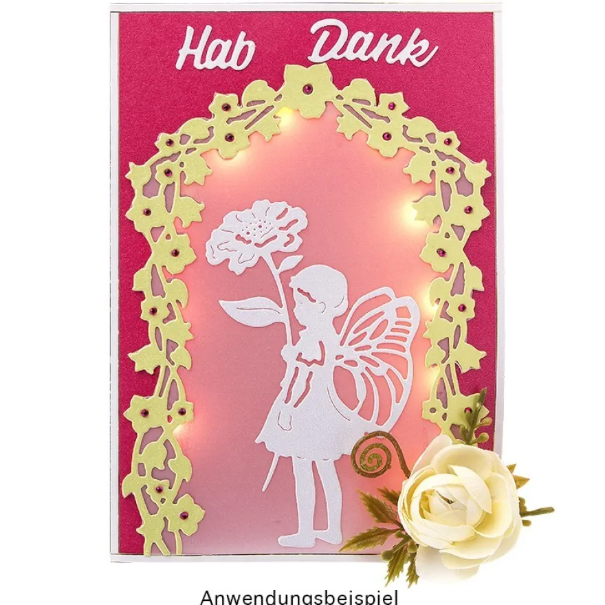 Stanzschablonen, Elfe & Gratulation, 4 Stück