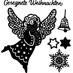 Stanzschablonen, Engelchen 2, 7 Stück