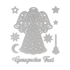 Stanzschablonen, Engel, Gesegnets Fest, 10 Stück
