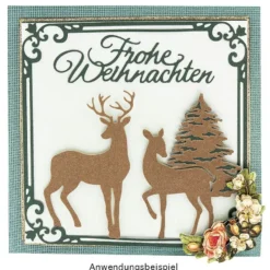 Stanzschablonen, Frohe Weihnachten 4, 4 Stück