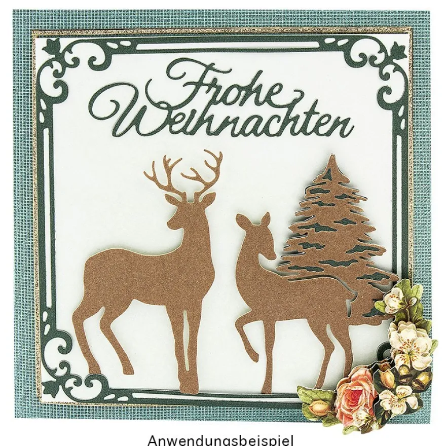 Stanzschablonen, Frohe Weihnachten 4, 4 Stück