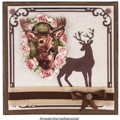 Stanzschablonen, Frohe Weihnachten 4, 4 Stück
