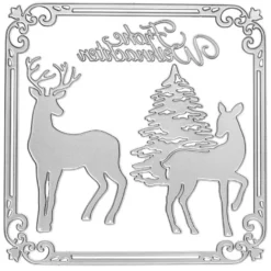 Stanzschablonen, Frohe Weihnachten 4, 4 Stück