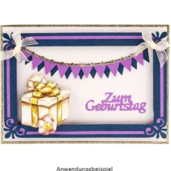 Stanzschablonen, Geburtstag, 7 Stück