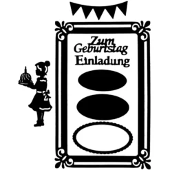 Stanzschablonen, Geburtstag, 7 Stück