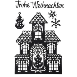 Stanzschablonen, Haus & Frohe Weihnachten, 6 Stück