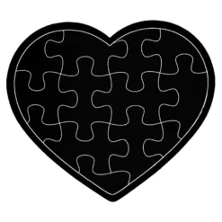 Stanzschablonen, Herz & Puzzle-Herz, 2 Stück