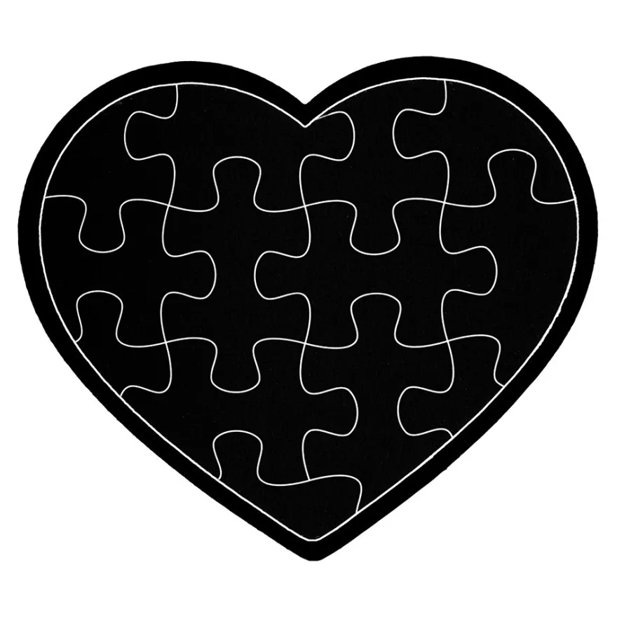 Stanzschablonen, Herz & Puzzle-Herz, 2 Stück