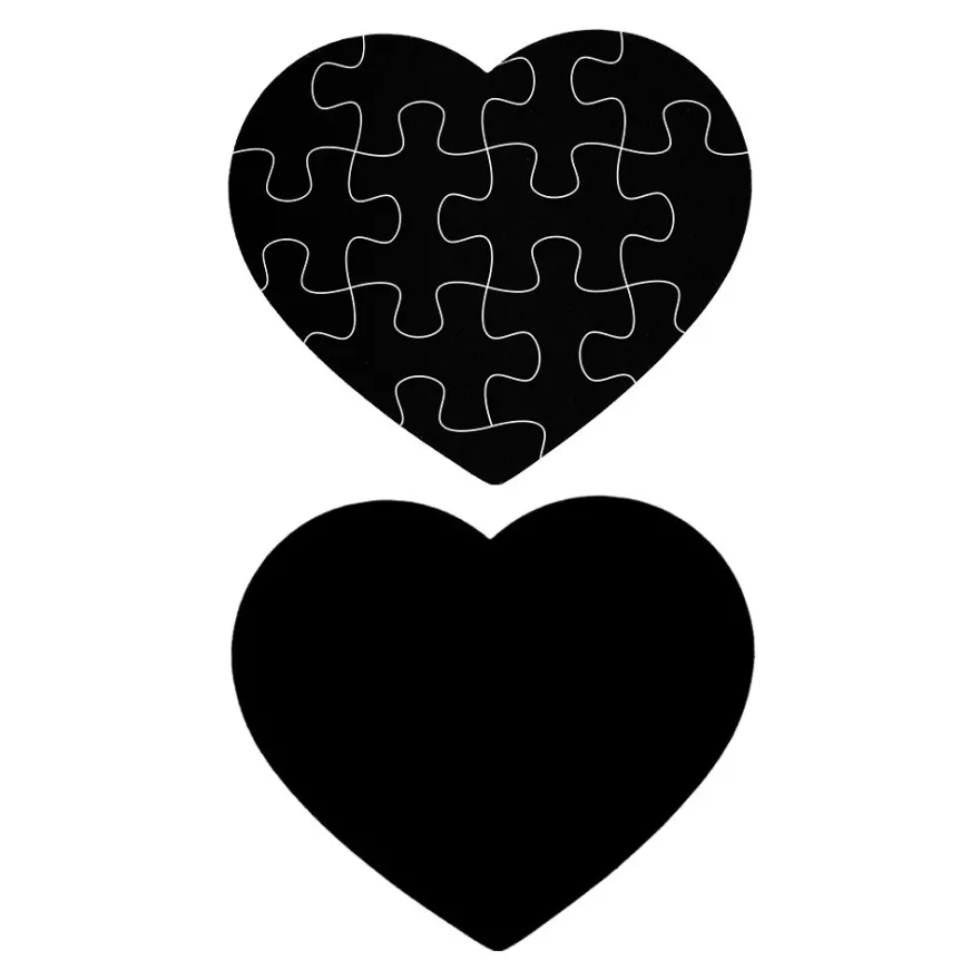 Stanzschablonen, Herz & Puzzle-Herz, 2 Stück