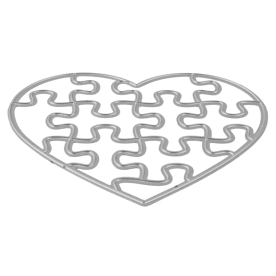 Stanzschablonen, Herz & Puzzle-Herz, 2 Stück