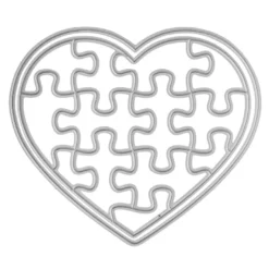 Stanzschablonen, Herz & Puzzle-Herz, 2 Stück
