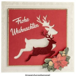 Stanzschablonen, Hirsche & Eiskristalle, 5 Stück
