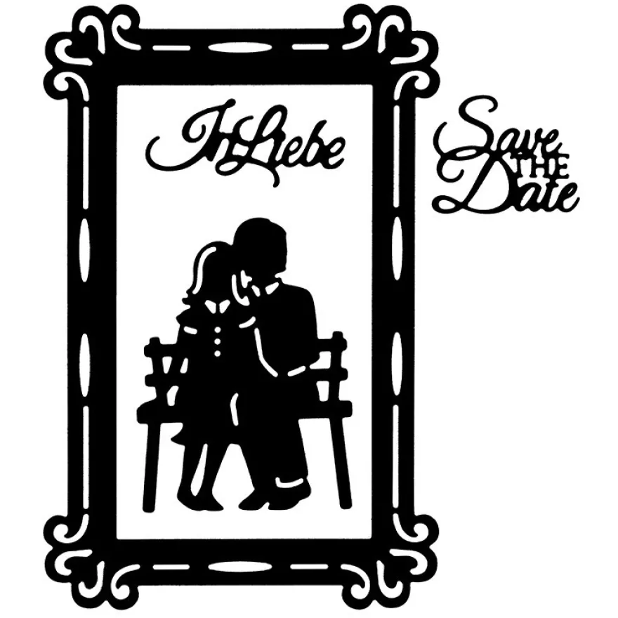Stanzschablonen, Hochzeit, 4 Stück