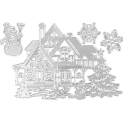 Stanzschablonen, Im Winter, 4 Stück