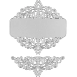 Stanzschablonen, Kartenaufleger Ornament 1, 9,7cm x 9,3cm, 9,4cm x 3,6cm, 2 Stück