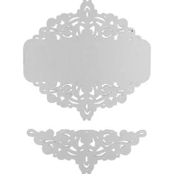 Stanzschablonen, Kartenaufleger Ornament 1, 9,7cm x 9,3cm, 9,4cm x 3,6cm, 2 Stück