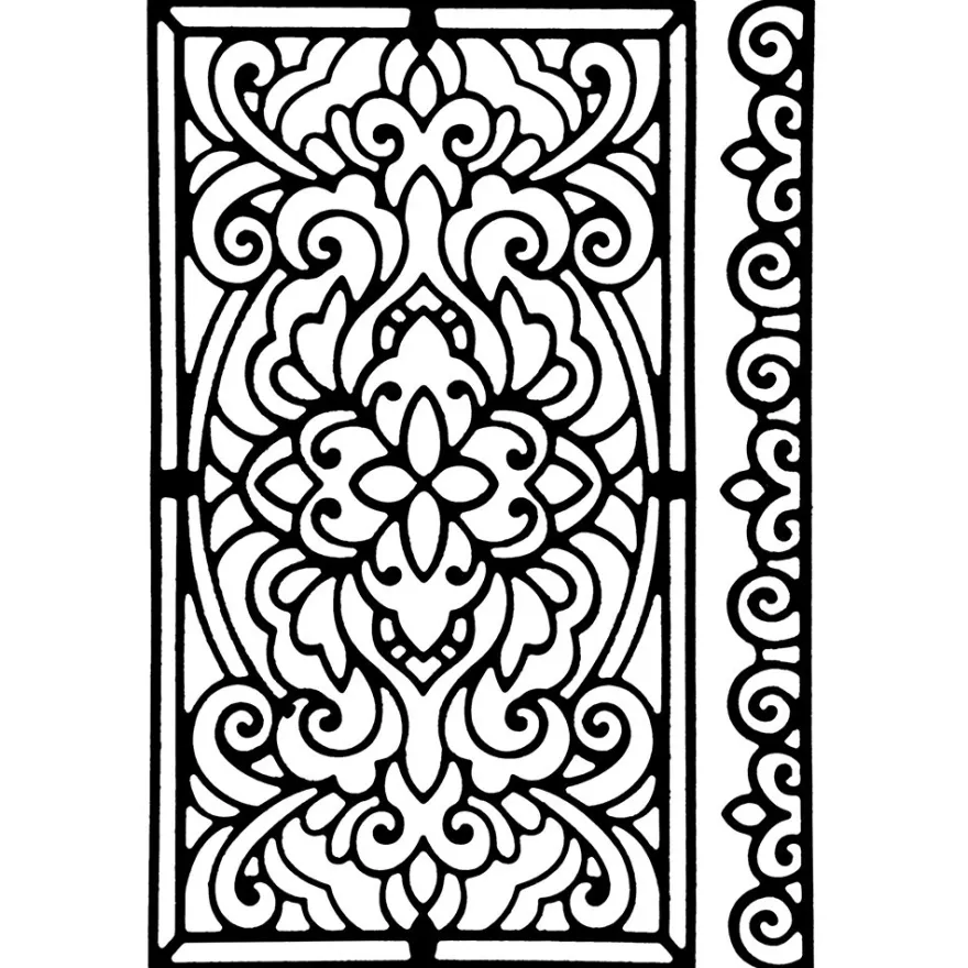 Stanzschablonen, Kartenaufleger Barockblüten, 2 Stück