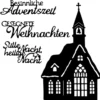 Stanzschablonen, Kirche & Weihnachtsgrüße, 4 Stück