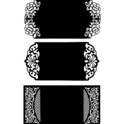 Stanzschablonen, Klappkarten, 19cm x 9,4cm, 3 Stück