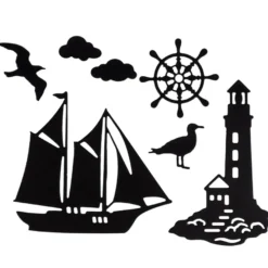 Stanzschablonen, Maritim, 7 Stück