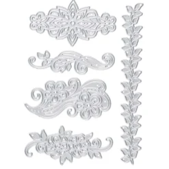Stanzschablonen, Ornamente, 5 Stück