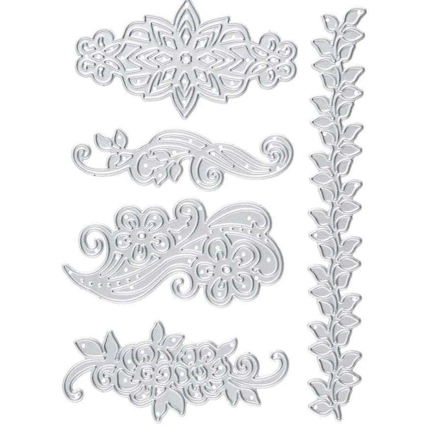 Stanzschablonen, Ornamente, 5 Stück