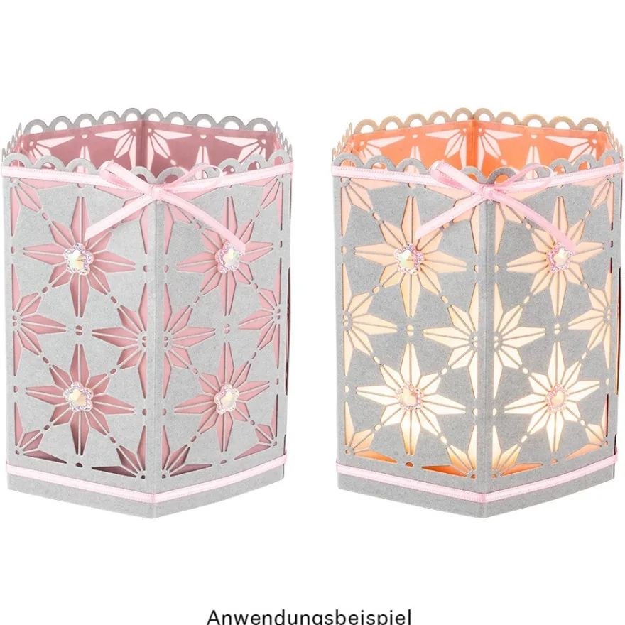 Stanzschablonen, Ornament-Windlichter, 2 Stück