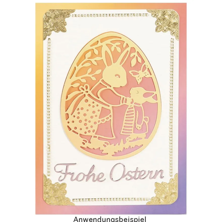 Stanzschablonen, Ostereier & Schmetterlinge, 6 Stück