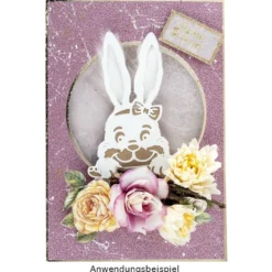 Stanzschablonen, Osterhase im Eierbecher, 5 Stück