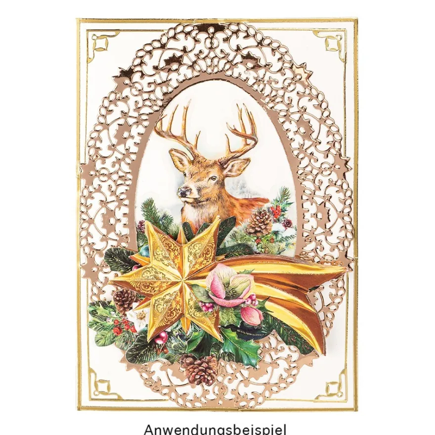 Stanzschablonen, Ovale Zierdeckchen & Schriften, 6cm x 3,8cm bis 26,6cm x 20cm, 8 Stück