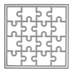 Stanzschablonen, Quadrat & Puzzle-Quadrat, 2 Stück