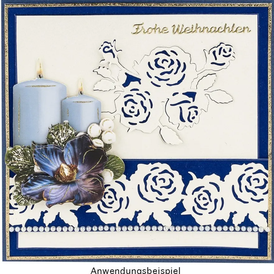 Stanzschablonen, Rosen, 4 Stück