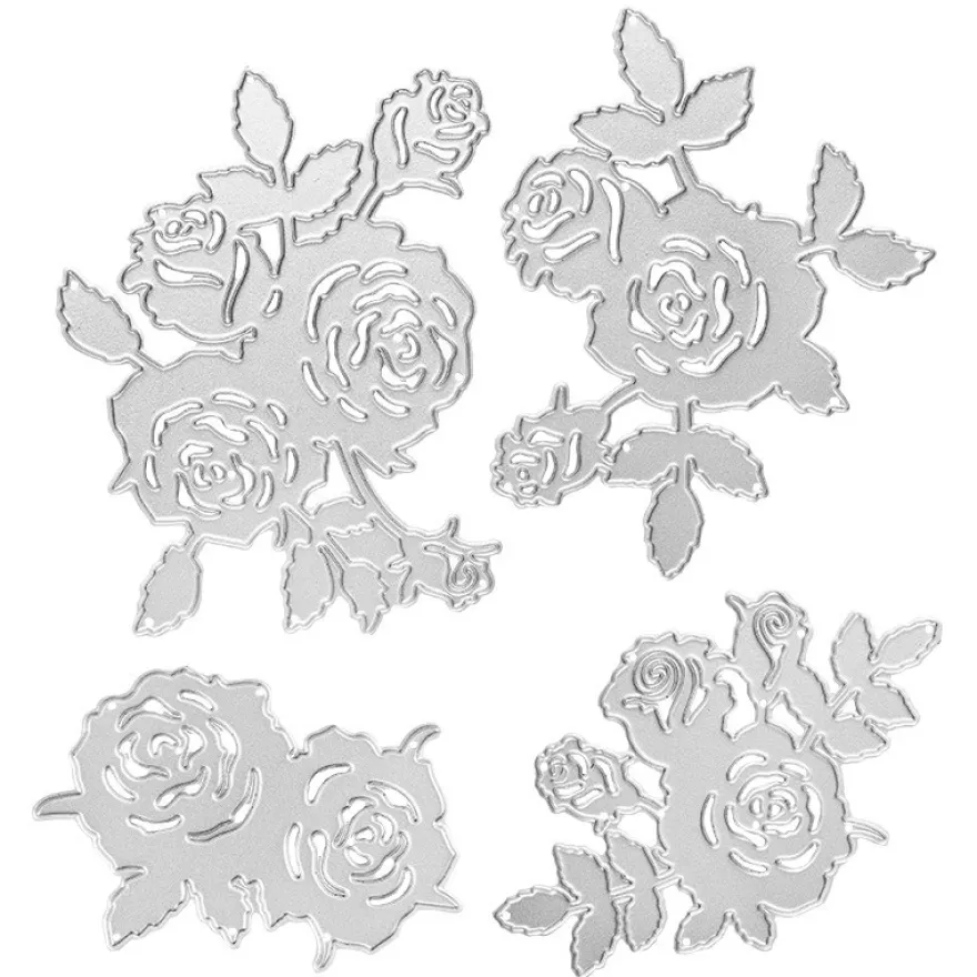 Stanzschablonen, Rosen, 4 Stück